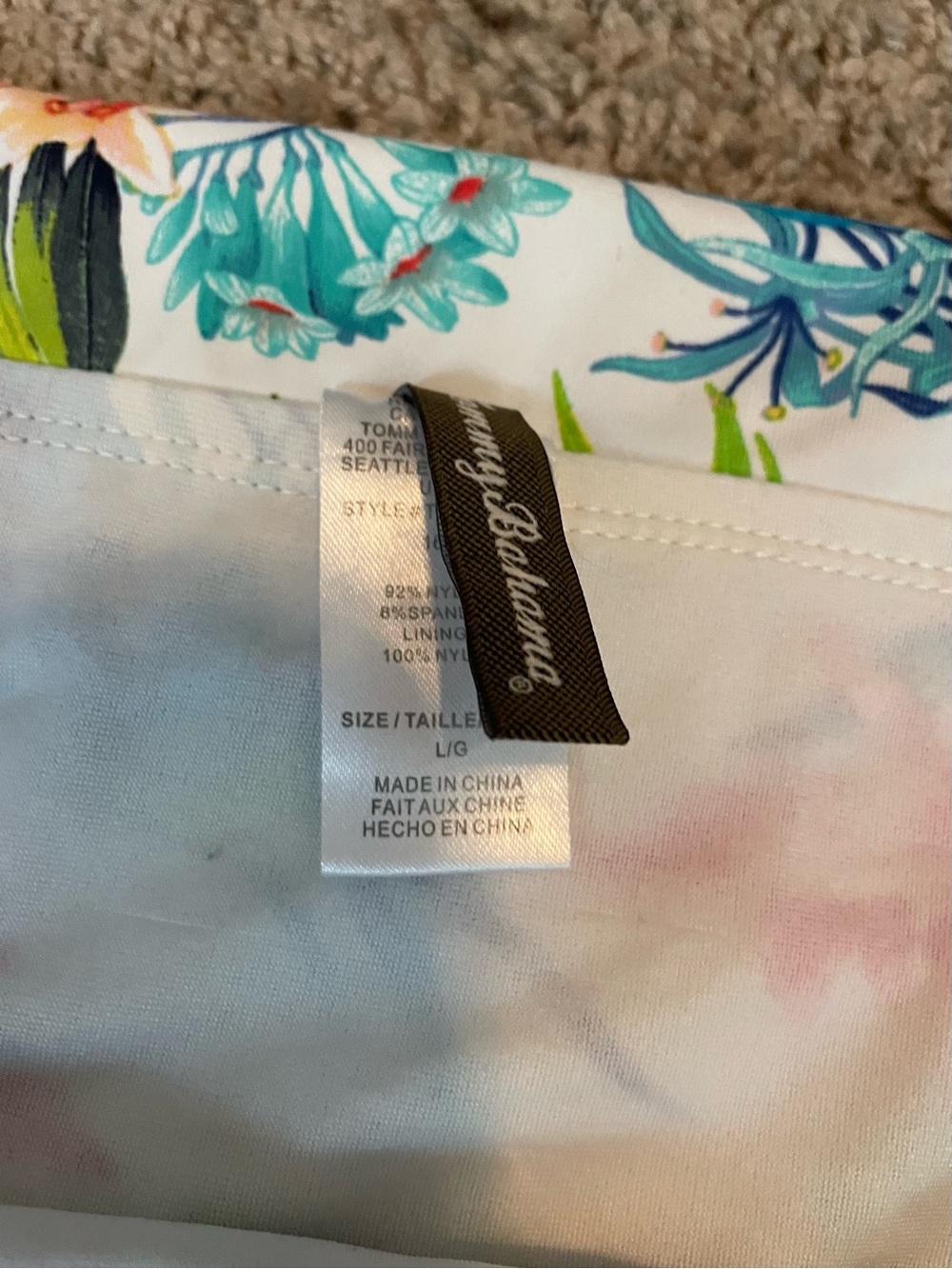 Tommy Bahama Woman’s Swim Two piece Halter Dress and Bikini bottom Sz Xl - Picture 3 of 8